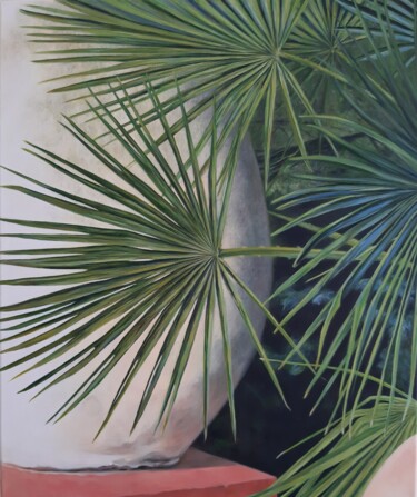 Pintura titulada "Le Jardin des Colom…" por Joanne Mumford, Obra de arte original, Oleo Montado en Bastidor de camilla de ma…