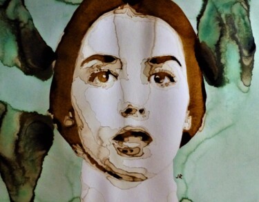 Peinture intitulée "Isabelle Adjani - P…" par Joany Régibier, Œuvre d'art originale, Aquarelle