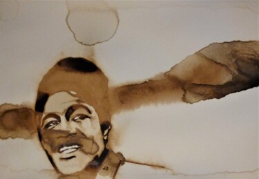 Ζωγραφική με τίτλο "James Brown Prisone…" από Joany Régibier, Αυθεντικά έργα τέχνης, Ακουαρέλα