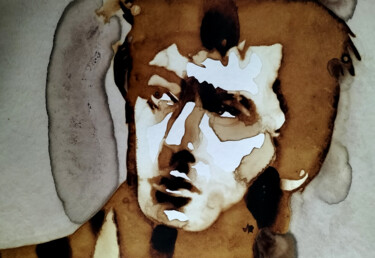 Painting titled "Alain Bashung" by Joany Régibier, Original Artwork, Watercolor