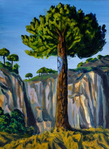 Painting titled "Dream - Pine" by João Gama, Original Artwork, Acrylic