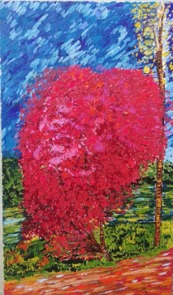 "Spring tree - Cherr…" başlıklı Tablo João Miranda tarafından, Orijinal sanat, Petrol