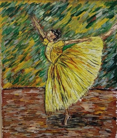 Schilderij getiteld "the ballet dancer k…" door João Miranda, Origineel Kunstwerk, Olie
