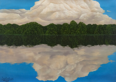 Pintura titulada "espelho d'água" por João Carlos, Obra de arte original, Oleo
