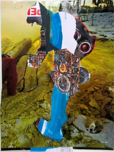 Painting titled "Destroy The Machine…" by Joas Nebe, Original Artwork, Collages