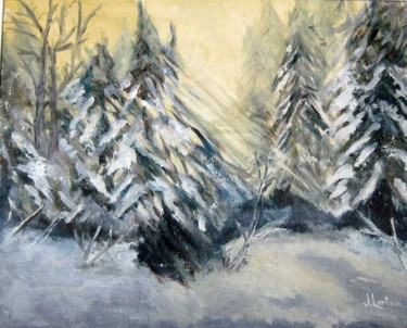 "Matin d'hiver" başlıklı Tablo Jocelyne Lemieux tarafından, Orijinal sanat, Petrol