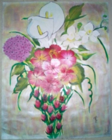 Peinture intitulée "BOUQUETS DE FLEURS…" par Jocelyne Perrot, Œuvre d'art originale, Acrylique