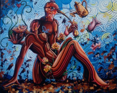 Malerei mit dem Titel "Nectar-in-sucking" von Ango, Original-Kunstwerk