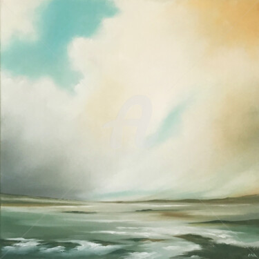 Painting titled "The Light Will Guid…" by Mullo, Original Artwork, Oil Mounted on Wood Stretcher frame