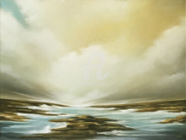 Painting titled "Storm Fall - Origin…" by Mullo, Original Artwork, Oil Mounted on Wood Stretcher frame