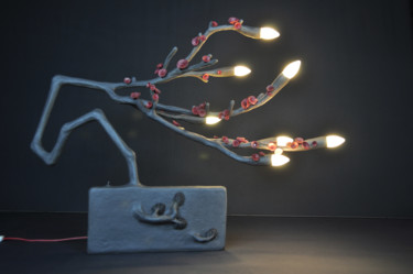 Design intitulée "Un soir, un cerisier" par Joël Bartz, Œuvre d'art originale, Luminaire