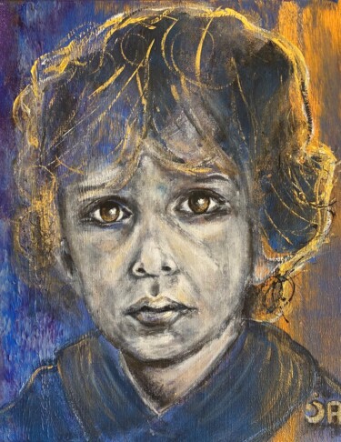 Painting titled "Simon" by Joele Ardans, Original Artwork, Acrylic