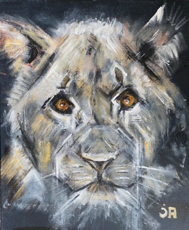 Картина под названием "Lionne" - Joele Ardans, Подлинное произведение искусства, Акрил