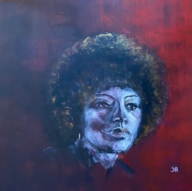Peinture intitulée "Angela Davis 2" par Joele Ardans, Œuvre d'art originale, Acrylique