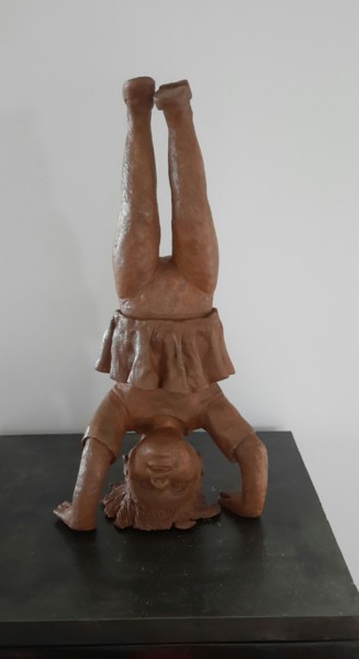 Sculpture intitulée "Capucine" par Joëlle Boutherin, Œuvre d'art originale, Céramique