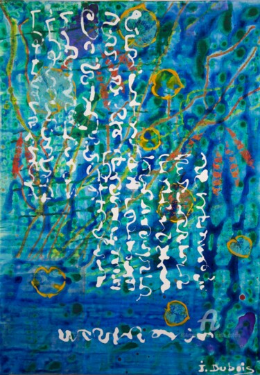 Peinture intitulée "Langage secret, écr…" par Joëlle Dubois, Œuvre d'art originale, Acrylique Monté sur Châssis en bois