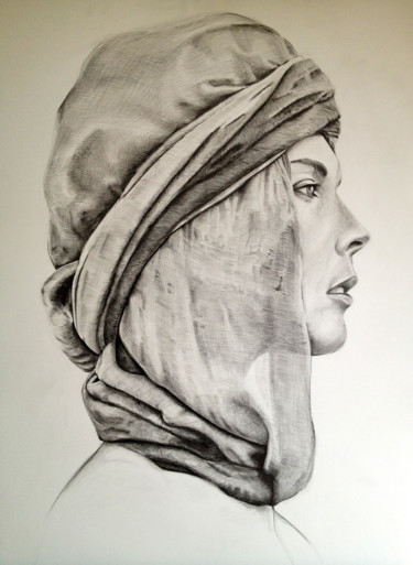Desenho intitulada "Proud facial expres…" por Johann Krammer, Obras de arte originais, Lápis