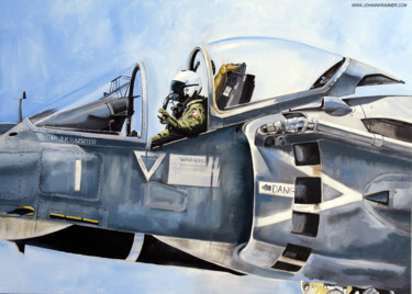 Pintura intitulada "Pilot.jpg" por Johann Krammer, Obras de arte originais, Óleo