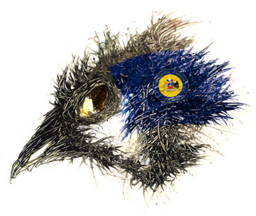 Arts numériques intitulée "Pandemi Bird Antofa…" par Johann Sidlo, Œuvre d'art originale, Peinture numérique