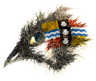 Arts numériques intitulée "Pandemi Bird BEDFOR…" par Johann Sidlo, Œuvre d'art originale, Peinture numérique