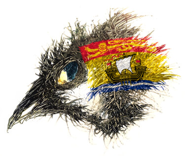 Digital Arts με τίτλο "Pandemi Bird Brunsw…" από Johann Sidlo, Αυθεντικά έργα τέχνης, Ψηφιακή ζωγραφική