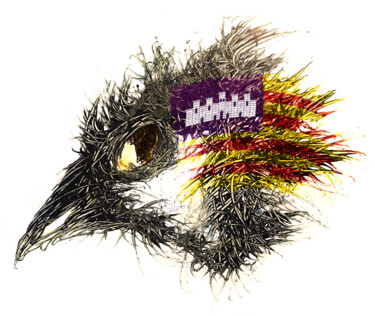 Arts numériques intitulée "Pandemi Bird Balear…" par Johann Sidlo, Œuvre d'art originale, Peinture numérique
