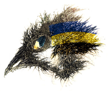 Arts numériques intitulée "Pandemi Bird Gelder…" par Johann Sidlo, Œuvre d'art originale, Peinture numérique