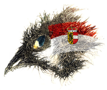 Digital Arts με τίτλο "Pandemi Bird Salzbu…" από Johann Sidlo, Αυθεντικά έργα τέχνης, Ψηφιακή ζωγραφική