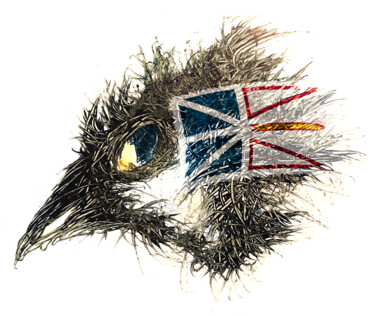 数字艺术 标题为“Pandemi Bird Newfou…” 由Johann Sidlo, 原创艺术品, 数字油画