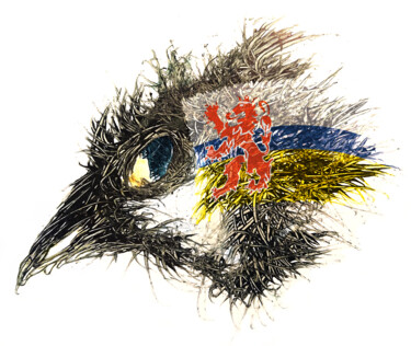 Arts numériques intitulée "Pandemi Bird Limbur…" par Johann Sidlo, Œuvre d'art originale, Peinture numérique