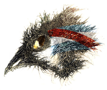Digitale Kunst mit dem Titel "Pandemi Bird Entre…" von Johann Sidlo, Original-Kunstwerk, Digitale Malerei