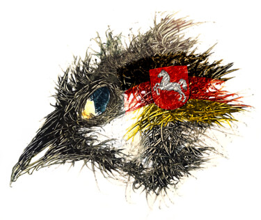 Arts numériques intitulée "Pandemi Bird Nieder…" par Johann Sidlo, Œuvre d'art originale, Peinture numérique