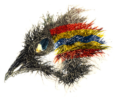 Arte digitale intitolato "Pandemi Bird Overij…" da Johann Sidlo, Opera d'arte originale, Pittura digitale