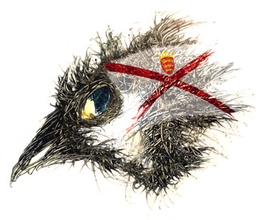 Digital Arts titled "Pandemi Bird Jersey" by Johann Sidlo, Original Artwork, Digital Painting