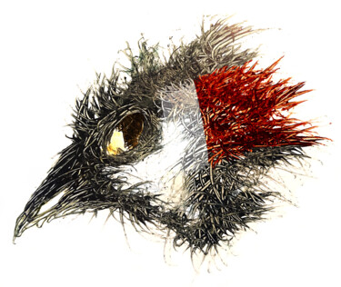 Digitale Kunst mit dem Titel "Pandemi Bird Dubai" von Johann Sidlo, Original-Kunstwerk, Digitale Malerei