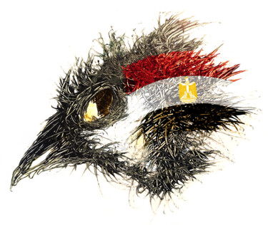 Цифровое искусство под названием "Pandemi Bird Egypten" - Johann Sidlo, Подлинное произведение искусства, Цифровая живопись