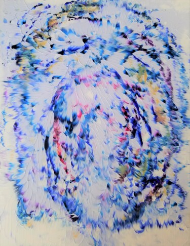 Peinture intitulée "Feathers" par Johanne Monique Dufour (Monique J Dufour), Œuvre d'art originale, Acrylique Monté sur Châs…
