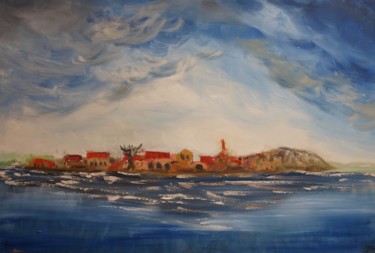 Peinture intitulée "Ile de Gorée, Sénég…" par Johan Roels, Œuvre d'art originale, Huile