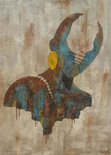 Peinture intitulée "F' Âme n° 21" par Johell, Œuvre d'art originale, Acrylique Monté sur Châssis en bois