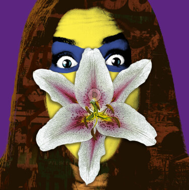 Arte digitale intitolato "Power Flower" da John Calder Gunn, Opera d'arte originale, Collage digitale