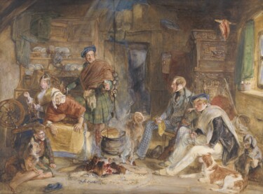 Pittura intitolato "L'hospitalité des H…" da John Frederick Lewis, Opera d'arte originale, Olio