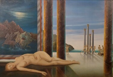 Painting titled "The Dream Of The Mu…" by John Haanstra, Original Artwork, Oil