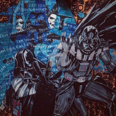 Painting titled "Dart Vader" by John Karter, Original Artwork, Pencil