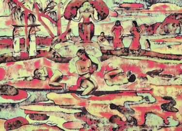 Arte digitale intitolato "Paul Gauguin - Clon…" da John Mailly, Opera d'arte originale, Lavoro digitale 2D