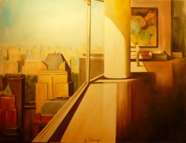Schilderij getiteld "Appartement a New y…" door Mc Kenzie, Origineel Kunstwerk, Olie