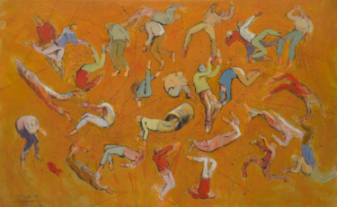 Peinture intitulée "Falling from the bo…" par Johnny Semaan, Œuvre d'art originale, Acrylique