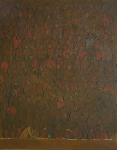 Malerei mit dem Titel "Vertical people 2" von Johnny Semaan, Original-Kunstwerk, Acryl