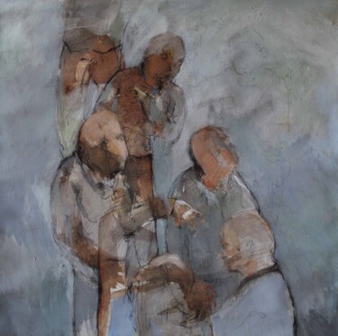 Pittura intitolato "Gray Thoughts" da Johnny Semaan, Opera d'arte originale, Acrilico