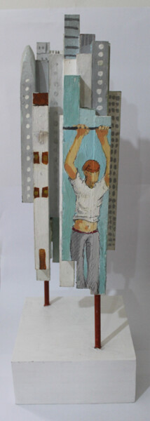 Скульптура под названием "Buildings 2" - Johnny Semaan, Подлинное произведение искусства, Акрил