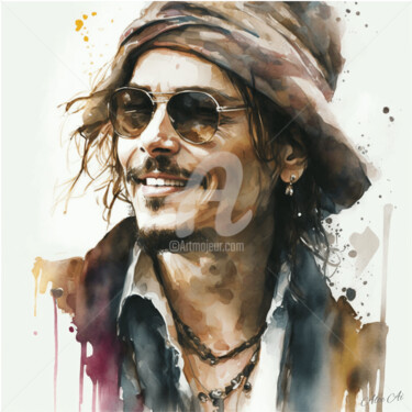 "Johnny Depp / Johnn…" başlıklı Dijital Sanat Aloe Ai tarafından, Orijinal sanat, AI tarafından oluşturulan görüntü